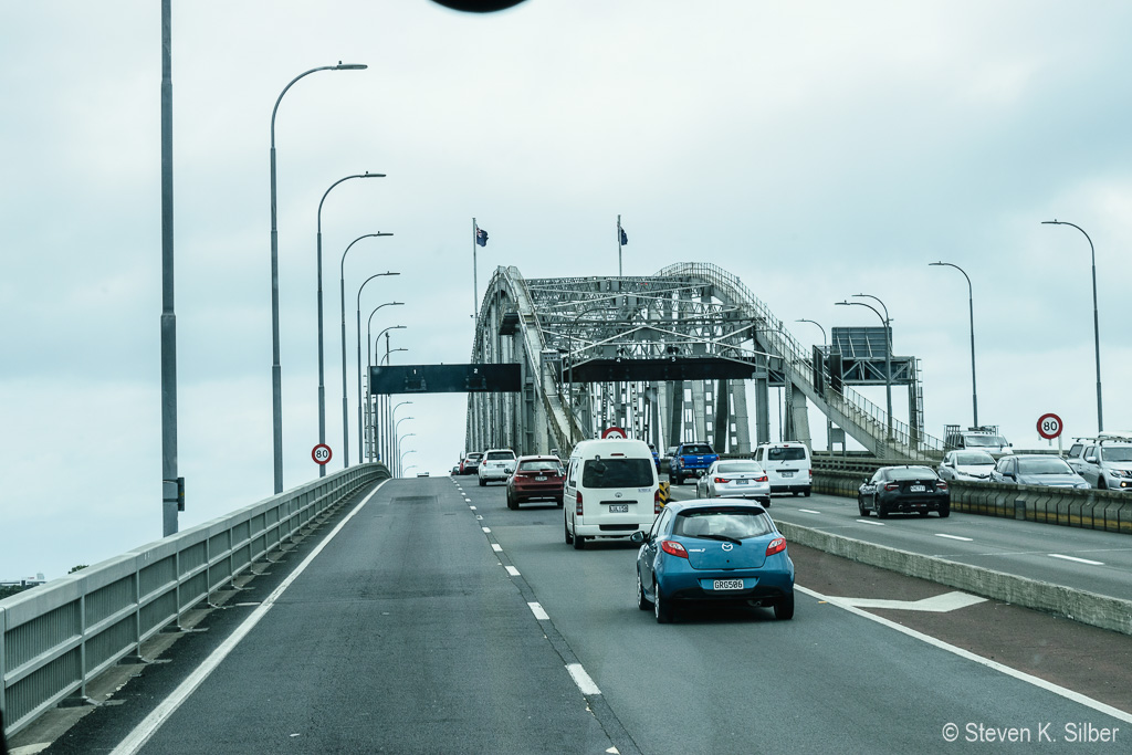 The original bridge was four lanes.  When more were needed a Japanese company added 4 more lanes, known locally as the 'Nippon-Clipon' (1/800 sec at f / 9.0,  ISO 200,  55 mm, 18.0-55.0 mm f/3.5-5.6 ) November 24, 2023