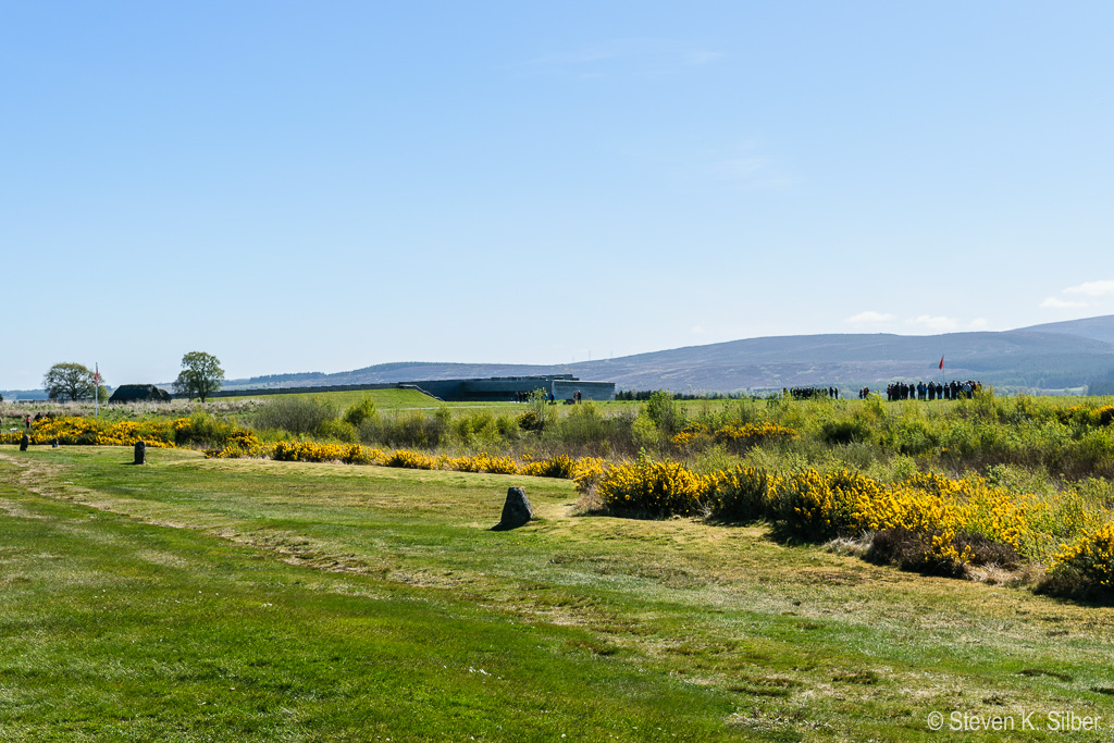 The foreground stones are clan markers.  The flag to the right marks the British line. (1/800 sec at f / 9.0,  ISO 100,  35 mm, 18.0-55.0 mm f/3.5-5.6 ) May 09, 2017