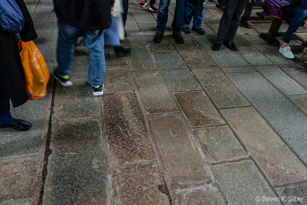 Floor at center of trancept, directly over the top of the rock on which is was built. (1/15 sec at f / 8.0,  ISO 800,  18 mm, 18.0-55.0 mm f/3.5-5.6 ) May 12, 2017