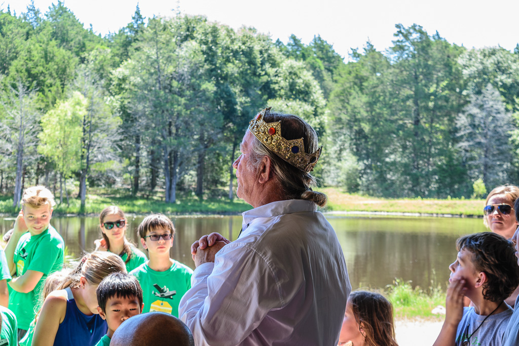 Michael Newman, builder and King of Newman Castle. (1/30 sec at f / 9.0,  ISO 200,  55 mm, 18.0-55.0 mm f/3.5-5.6 ) July 11, 2019