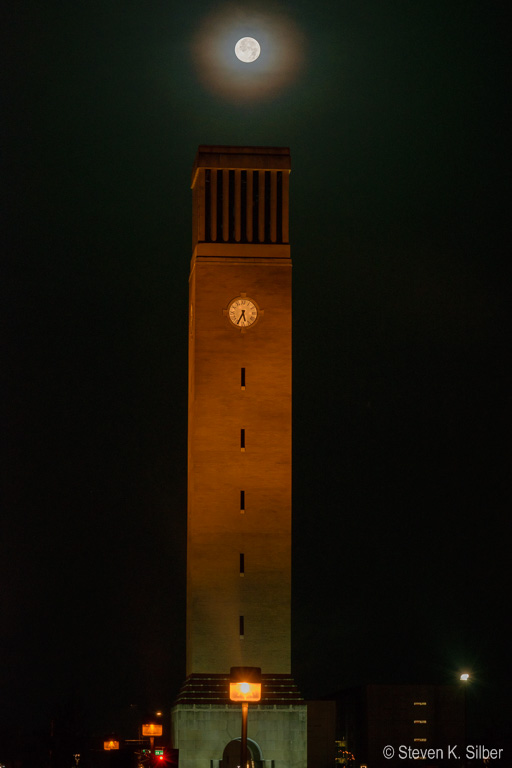 Albritton Bell Town, full moon (1/8 sec at f / 11,  ISO 250,  78 mm, 55.0-300.0 mm f/4.5-5.6 ) July 02, 2015