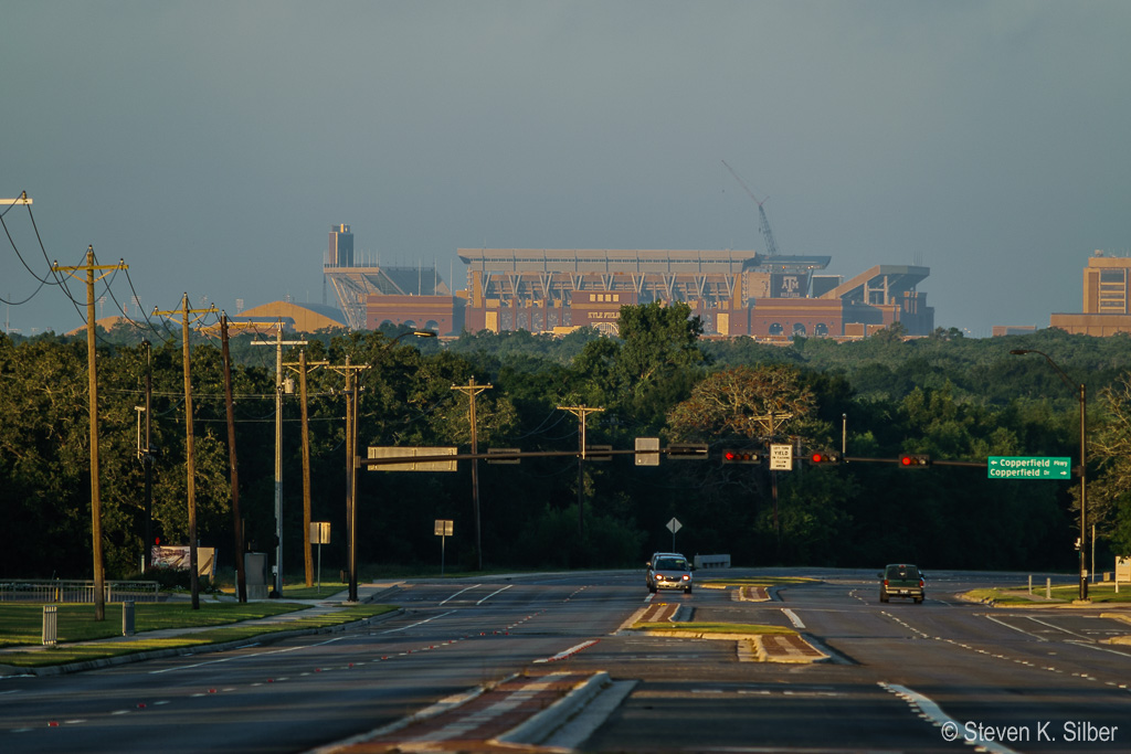 Kyle Field at Dawn (1/320 sec at f / 8.0,  ISO 200,  300 mm, 55.0-300.0 mm f/4.5-5.6 ) July 15, 2015